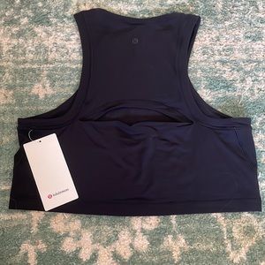 NWT Lululemon Open Back Cropped Train Tank